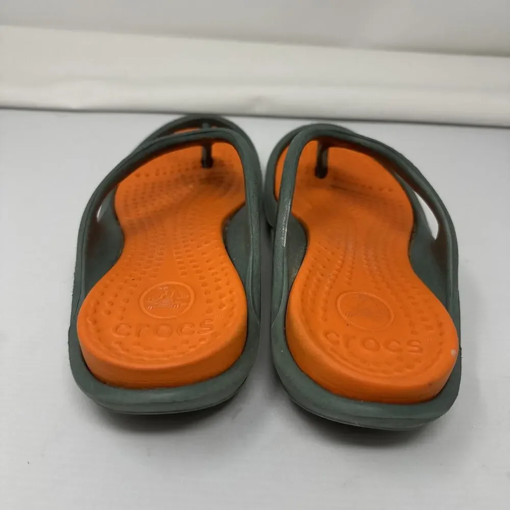 Crocs Sandal Univ of Miami Hurricanes Green Orange U Logo Women’s 6 Men’s 4